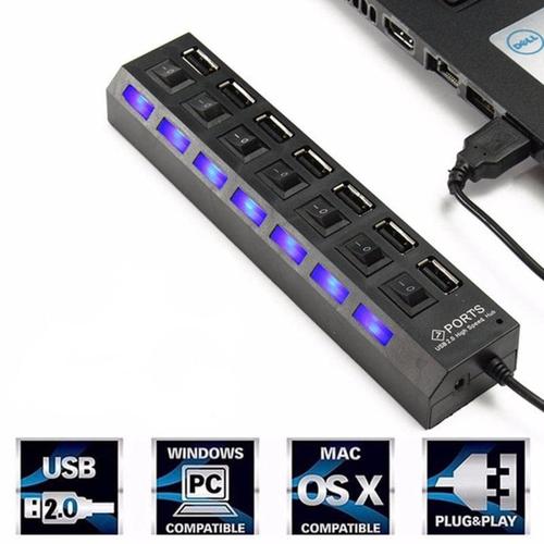 USB Hub Saklar 7 Port On/Off USB2.0